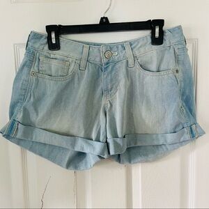 EXPRESS JEAN denim rolled cuff cotton stretch summer jean shorts size 6